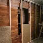 old south window hole reframed, 2x2 furring