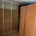 BR1 south wall rockwoll insulation